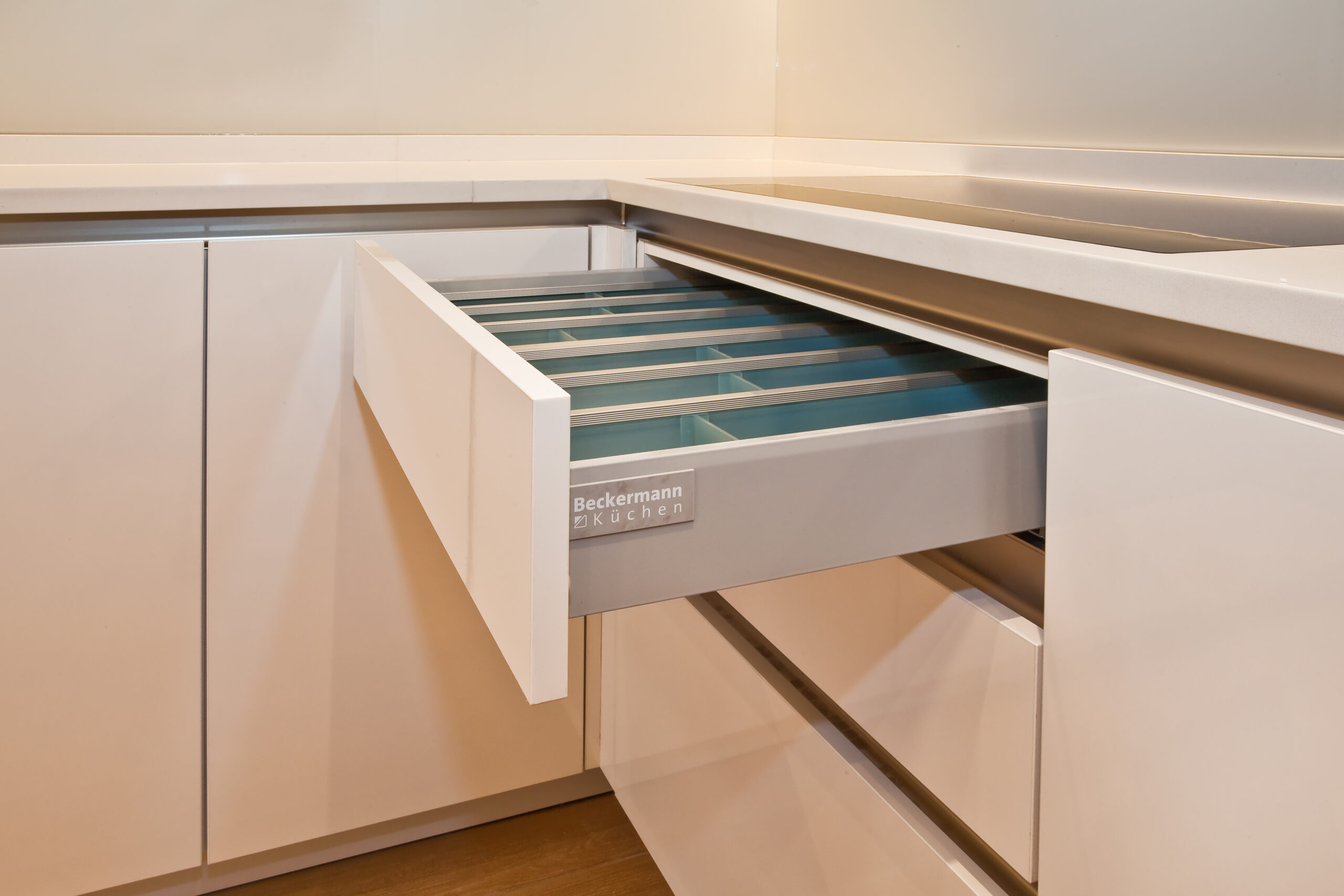 Multiple Drawer Cutlery Cabinet in White
