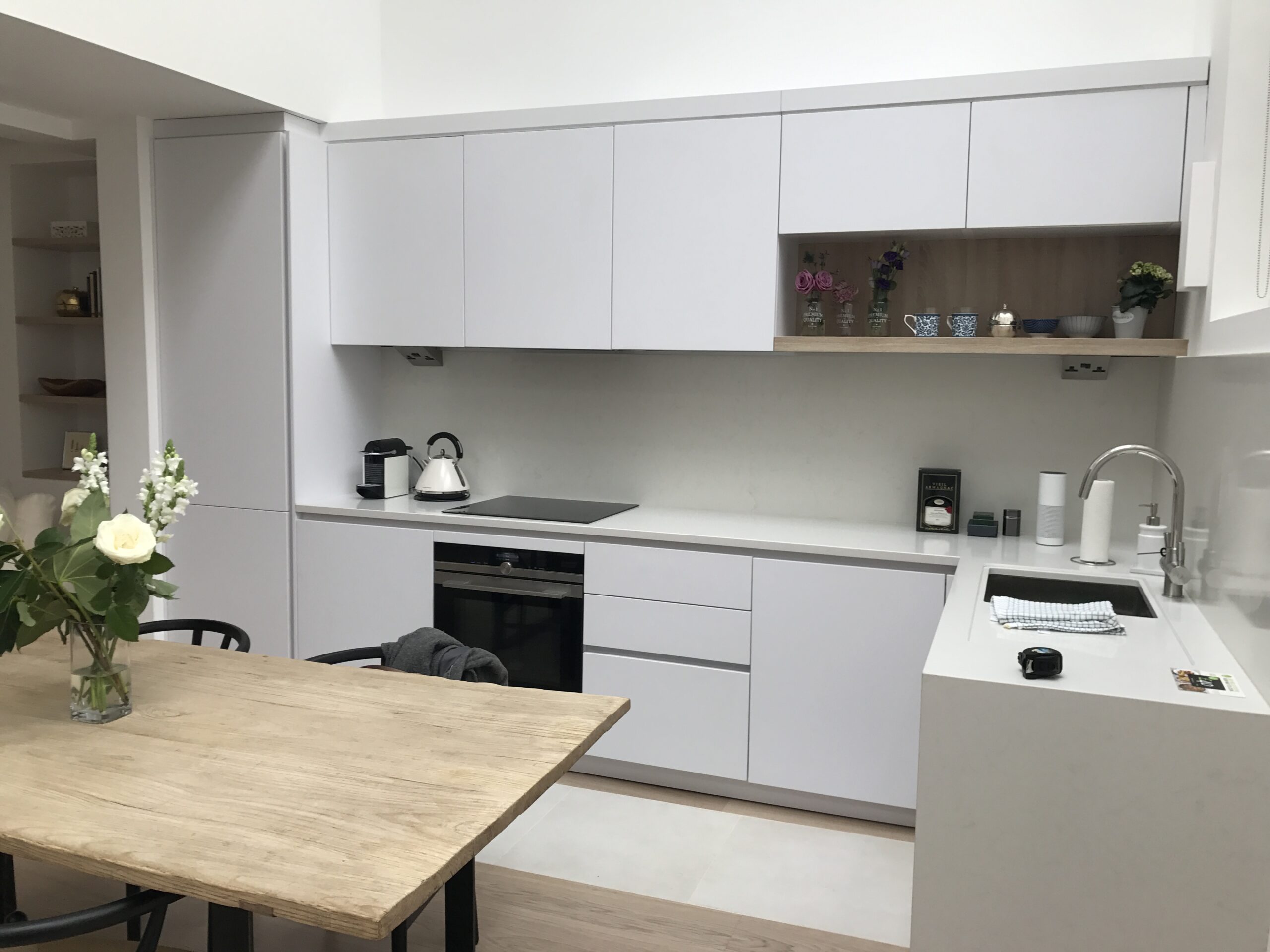 Barnaby Place London Kitchen Space in White