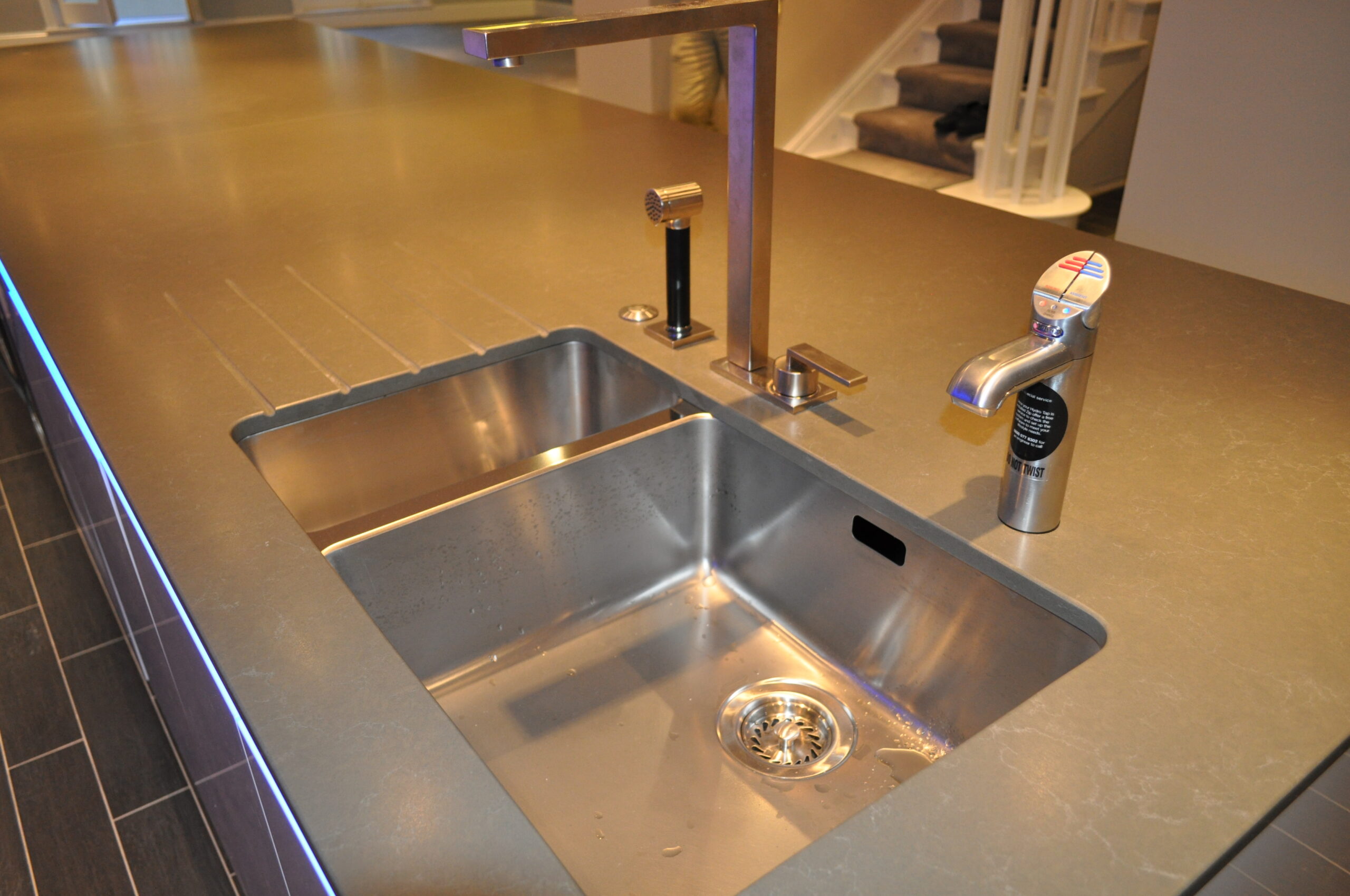 A Double Sink in Stainless Steel